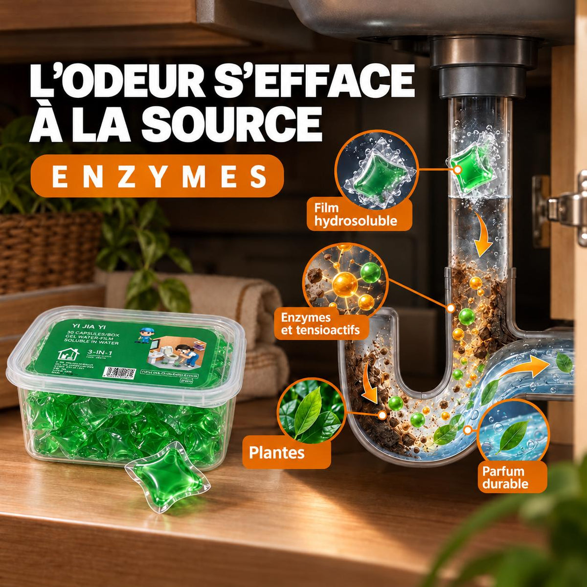 Capsules désodorisantes