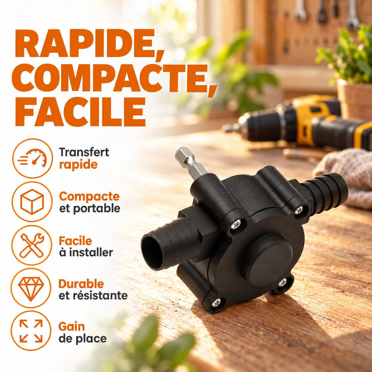 Pompe pour perceuse