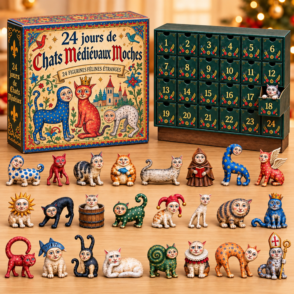 24 mini-figurines de chats