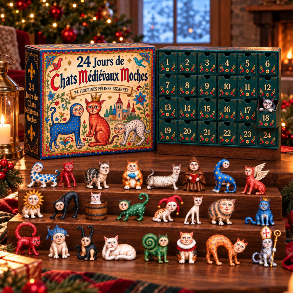 24 mini-figurines de chats
