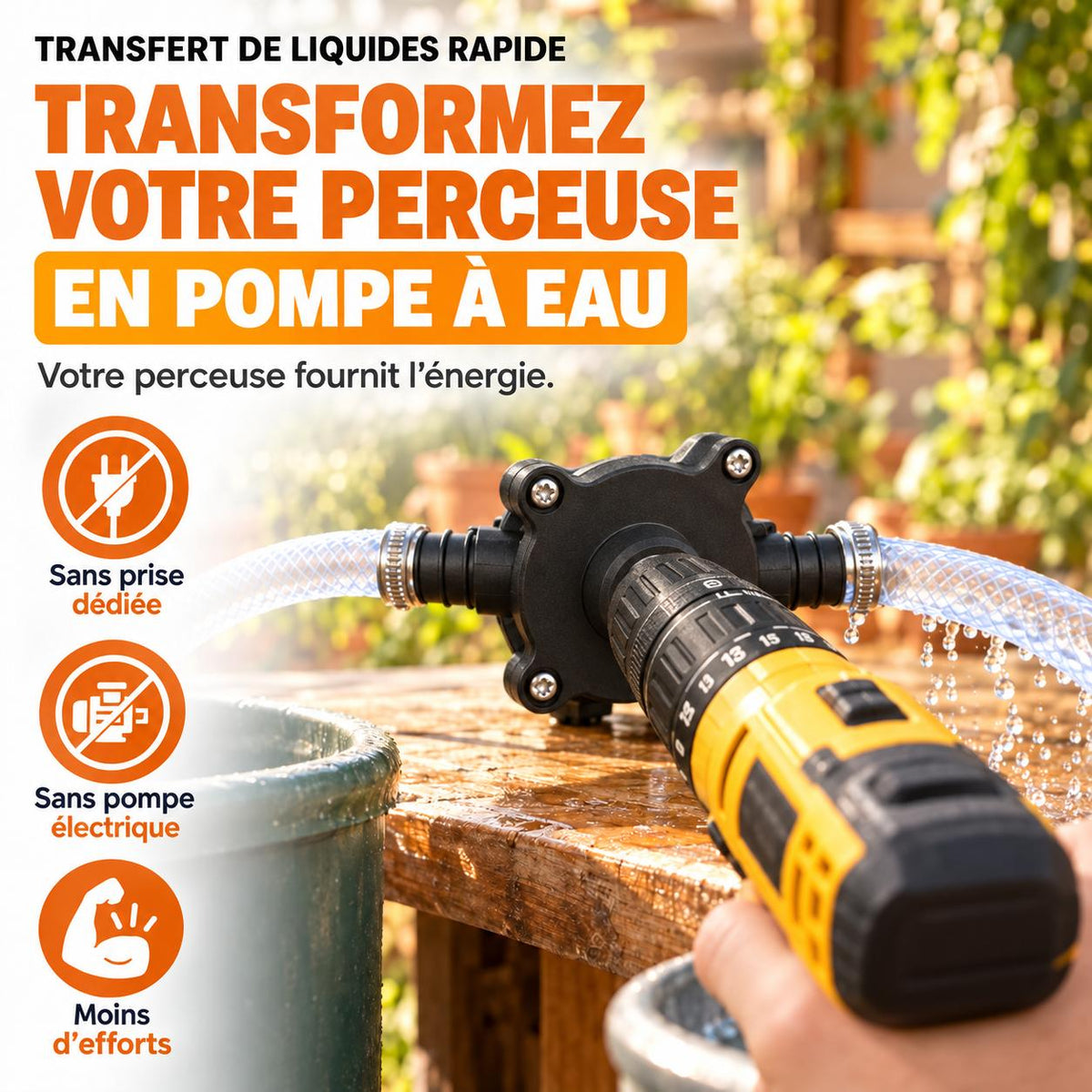 Pompe pour perceuse