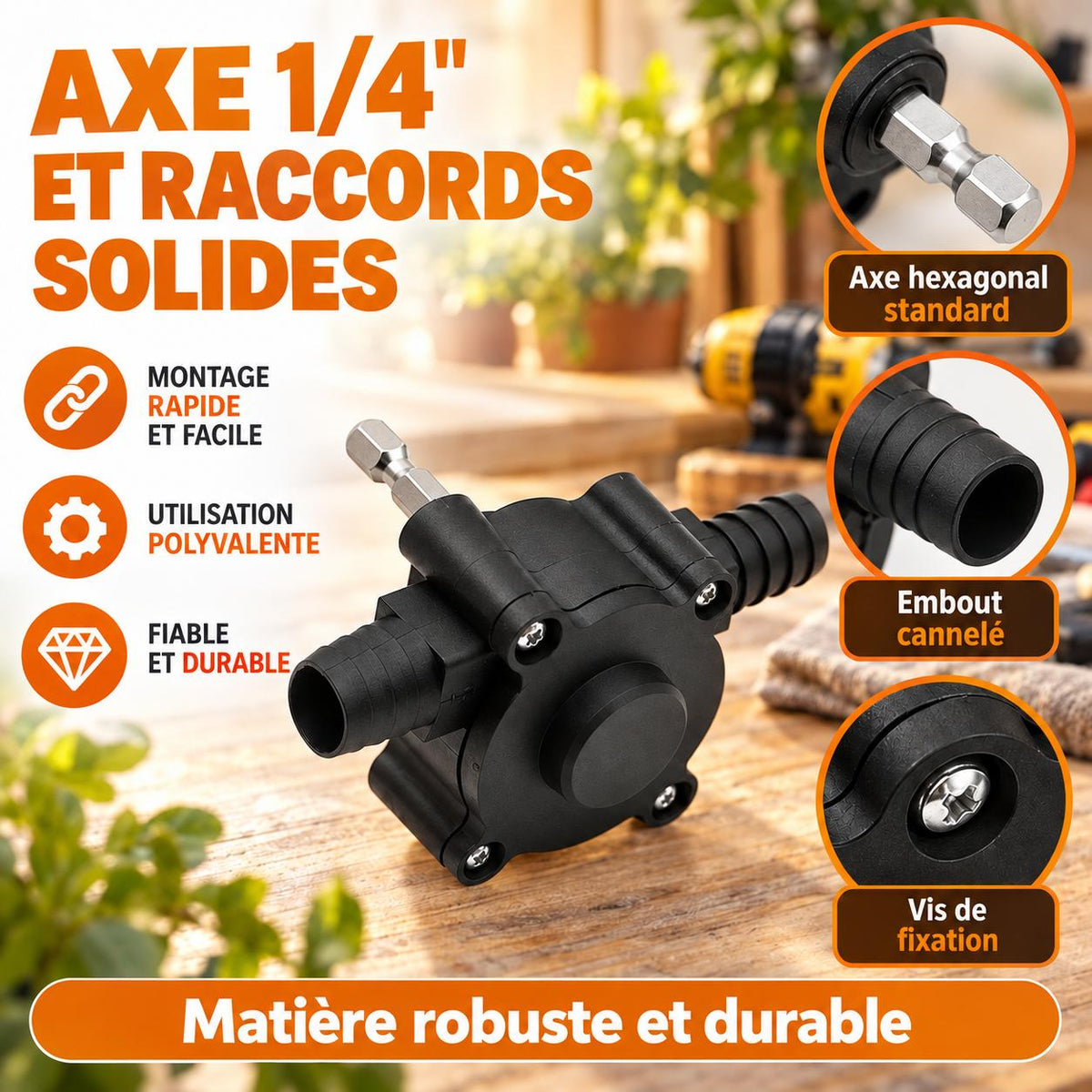 Pompe pour perceuse